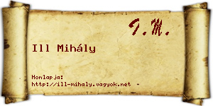 Ill Mihály névjegykártya